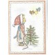 Notecard Cartão Antigo Importado Betsey Clark Tree Hallmark