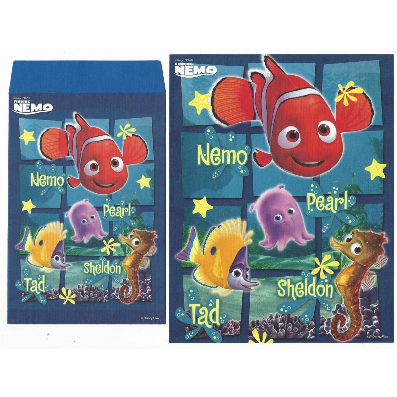 Conjunto de Papel de Carta Disney Finding NEMO