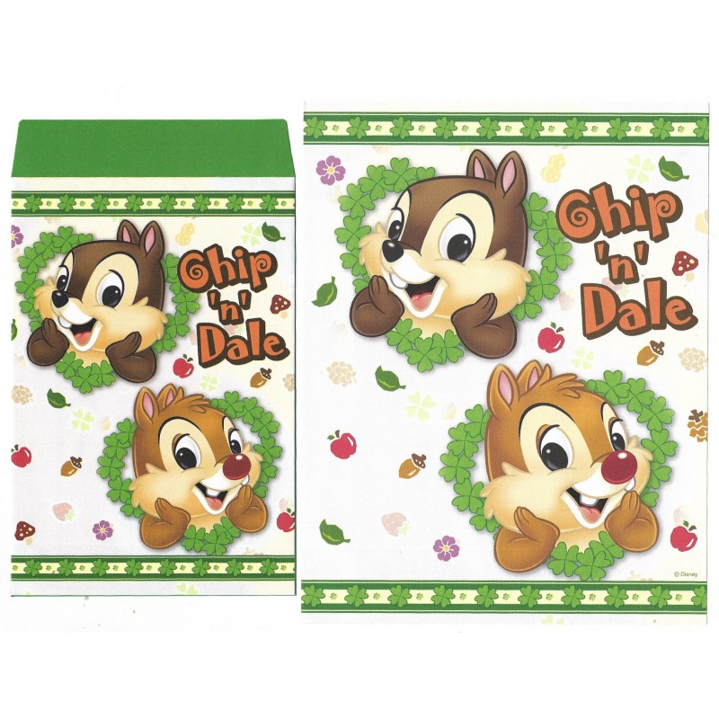 Conjunto de Papel de Carta Disney Chip'n Dale