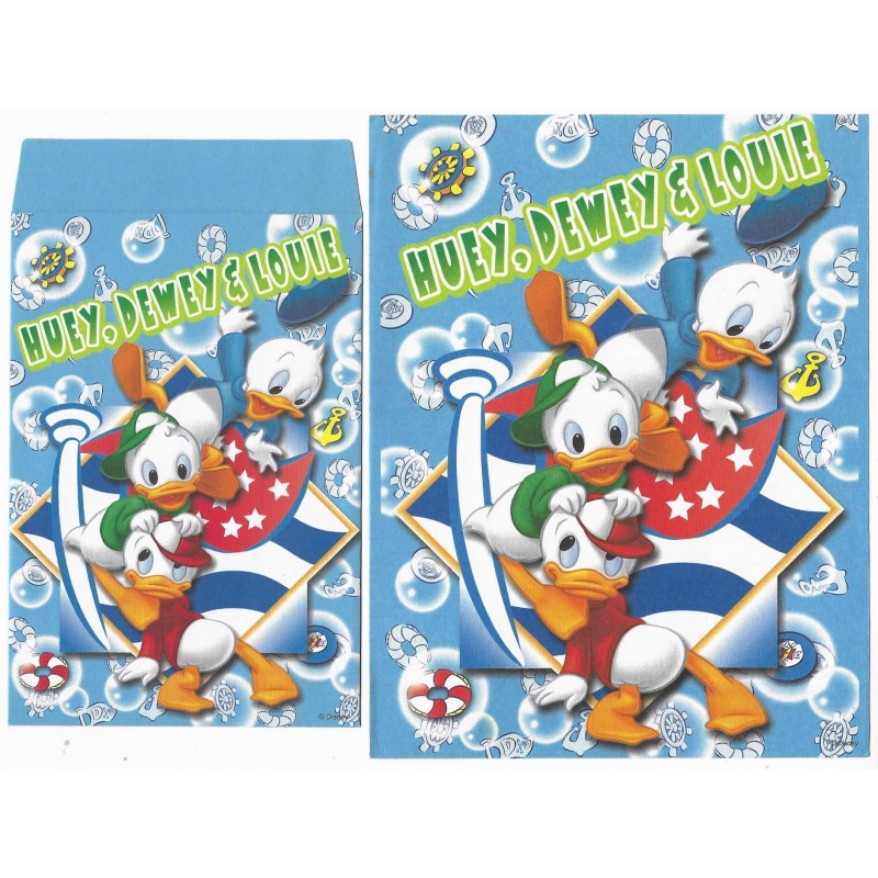 Conjunto de Papel de Carta Disney Huey Dewey & Louie