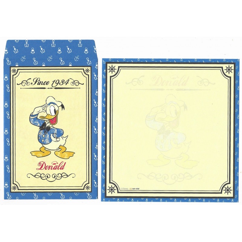 Conjunto de Papel de Carta Disney Donald Since 1934