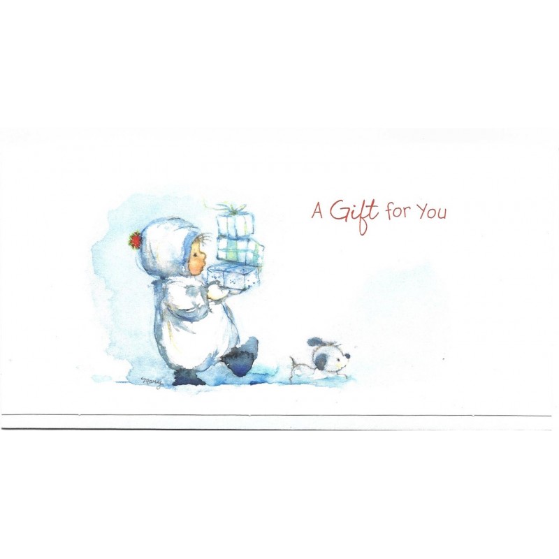 Notecard Antigo Importado Mary Hamilton A Gift for You Hallmark