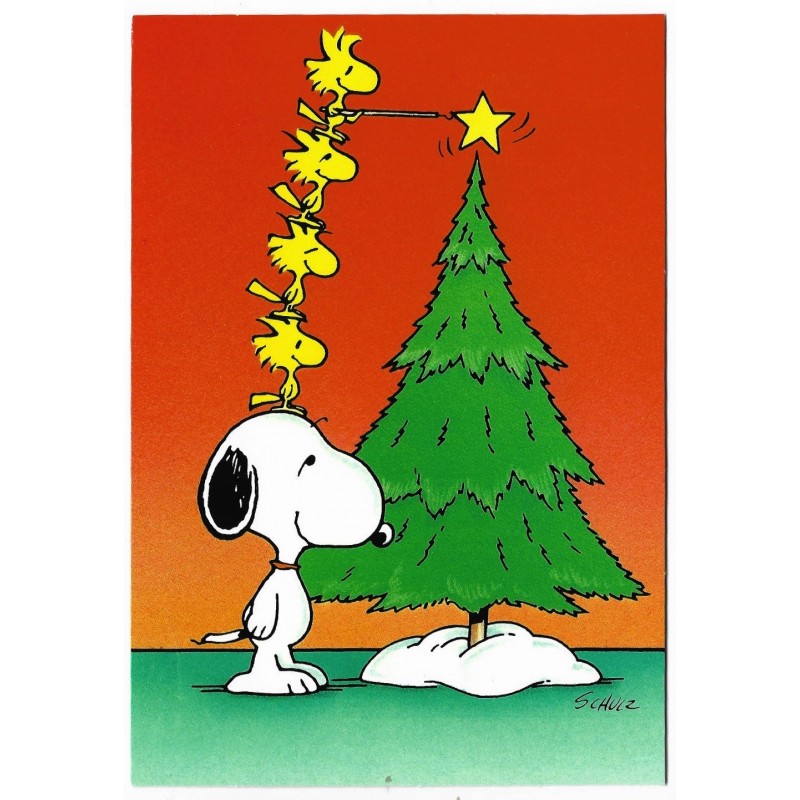 Notecard Importado Snoopy & Woodstock Christmas 02 Hallmark