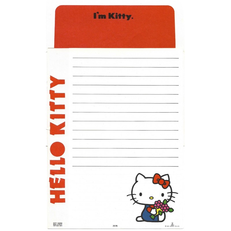 Conjunto de Papel de Carta Antigo Hello Kitty I'm Kitty