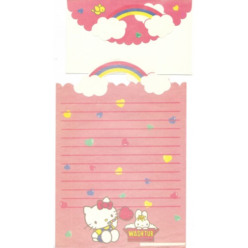 Conjunto de Papel de Carta Antigo Hello Kitty Washtub