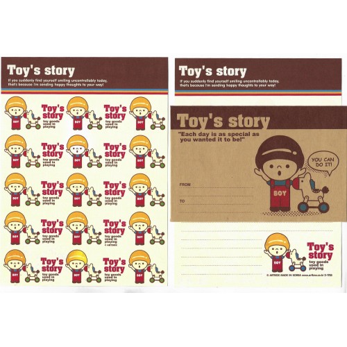 Conjunto de Papel de Carta Toy's Story CMA - Art-Box Korea