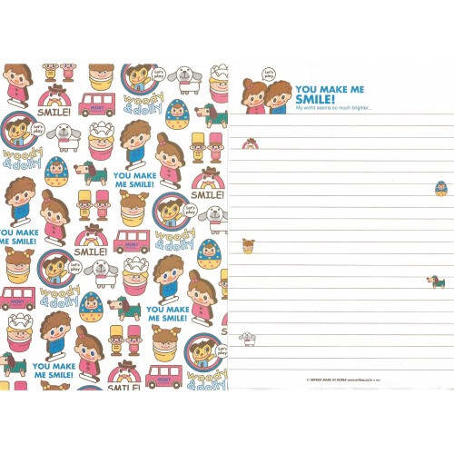 Papel de Carta Woody & Dolly Smile! - Art-Box Korea