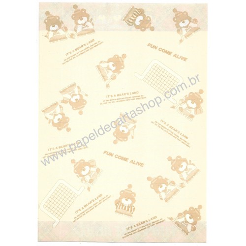 Ano 1984. Conjunto de Papel de Carta Fun Come Alive Vintage Sanrio