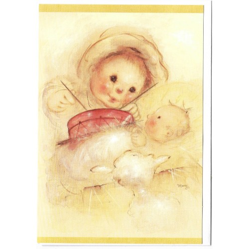 Notecard Antigo Importado Mary Hamilton Baby Hallmark