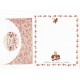 Conjunto de Papel de Carta Antigo Marron Cream