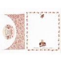 Conjunto de Papel de Carta Antigo Marron Cream