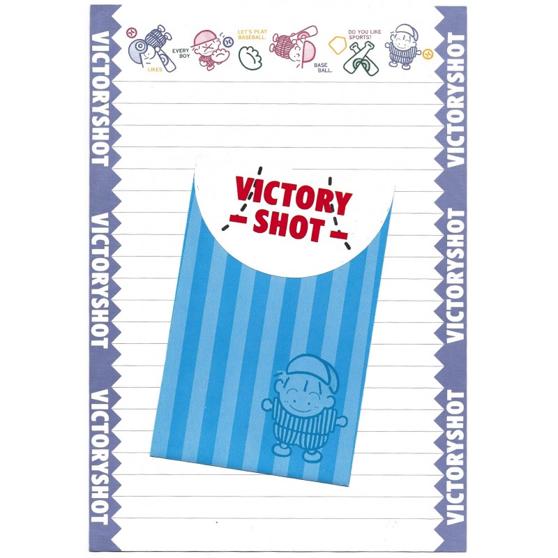 Conjunto de Papel de Carta Antigo (Vintage) Victory Shot San-X