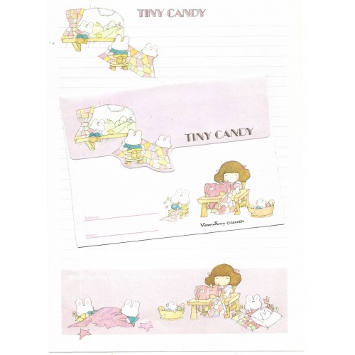 Conjunto de Papel de Carta Vintage Tiny Candy Cloth Gakken