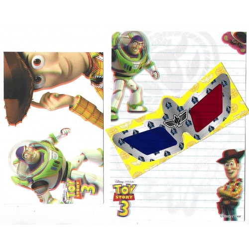 Kit 2 Conjuntos de Papel de Carta Disney/Pixar Toy Story 3D