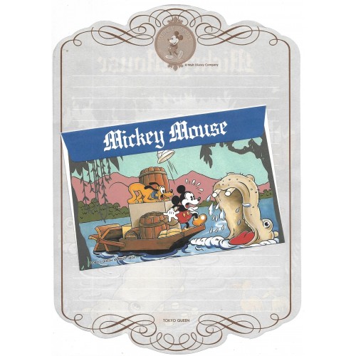 Conjunto de Papel de Carta Antigo Importado Disney Mickey Mouse Since 1928
