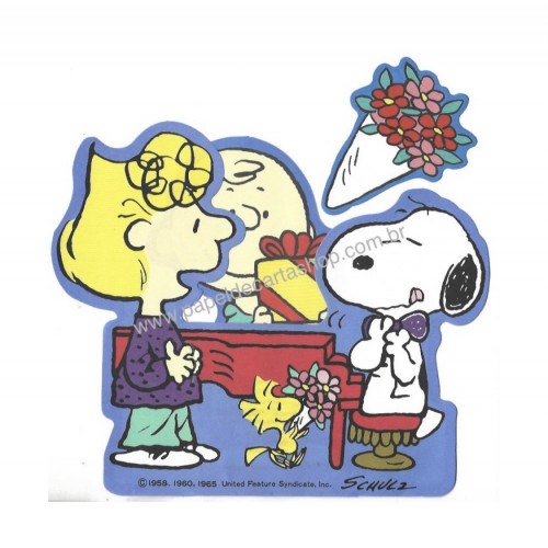 Conjunto de Papel de Carta Snoopy Turma Flores Vintage Hallmark Japan