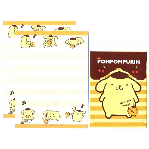 Ano 2014. Conjunto de Mini-Papel de Carta PomPomPurin CAM - Sanrio