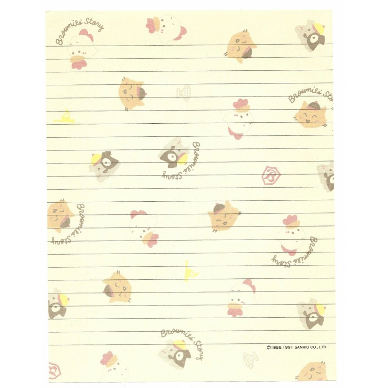 Ano 1991. Papel de Carta Brownie's Story IV Vintage Sanrio