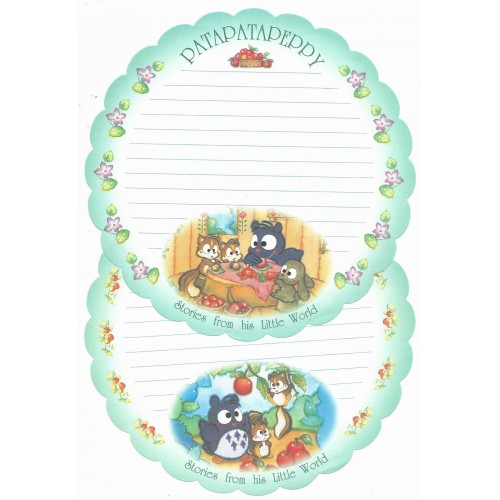 Ano 1996. Kit 2 Papéis de Carta Patapatapeppy GOD Vintage Sanrio