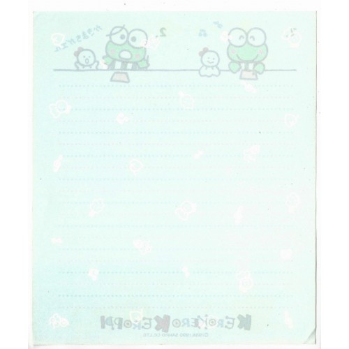 Ano 1990. Papel de Carta Keroppi CAZ 12 Vintage Sanrio