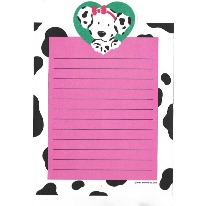 Ano 1990. Papel de Carta Spottie Dottie Sanrio