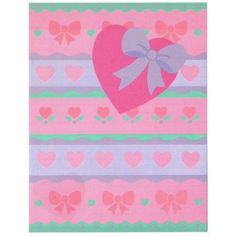 Ano 1994. Papel de Carta Heart Fashion Folio Antigo (Vintage) Sanrio