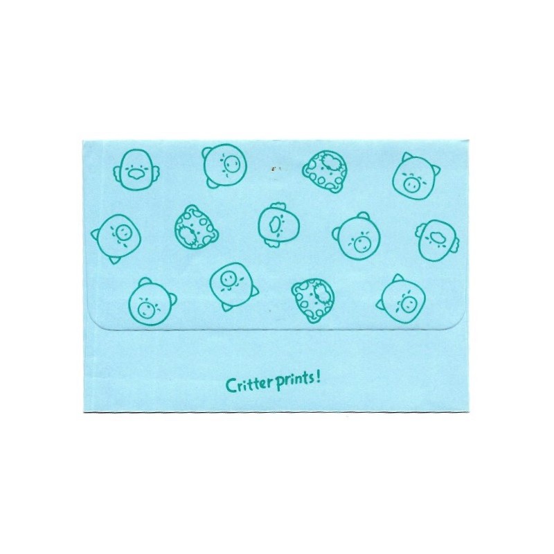 Ano 1986. Envelope Avulso Critter Prints CAZ Vintage Sanrio