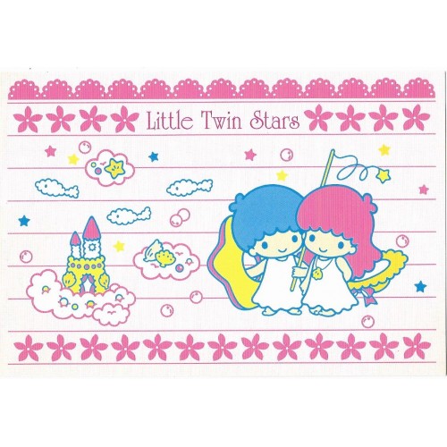 Ano 1998. Postcard Cartão Postal Little Twin Stars Vintage Sanrio