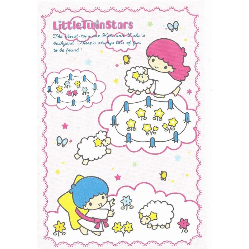 Ano 1998. Postcard Cartão Postal Little Twin Stars Vintage Sanrio