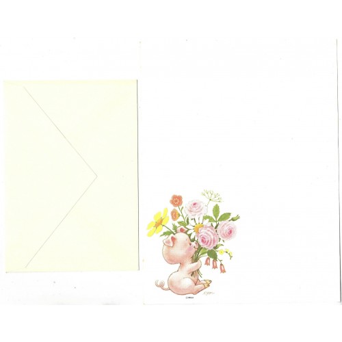 Conjunto de Papel de Carta Antigo Importado Ruth Morehead