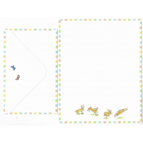 Kit 2 Conjuntos de Papel de Carta Importado Rabbits