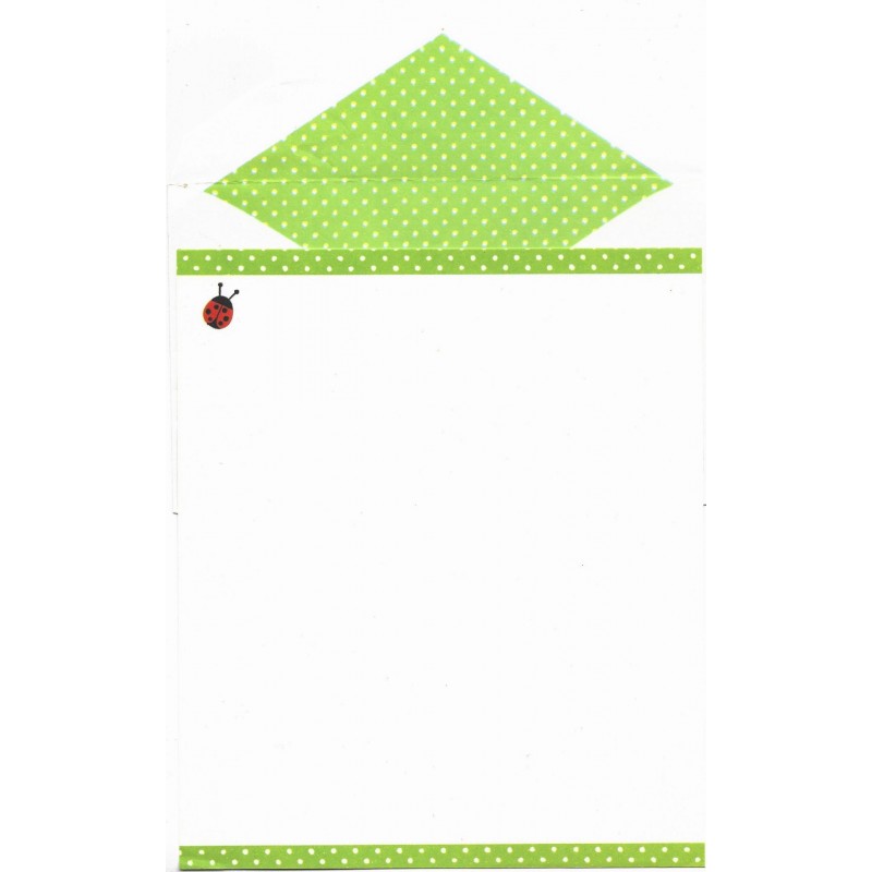 Conjunto de Papel de Carta Antigo Joaninha CVD