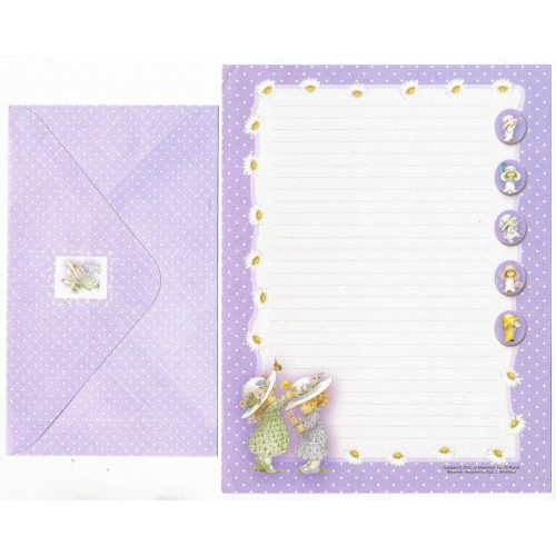 Conjunto de Papel de Carta Antigo Importado Ruth Morehead CLL