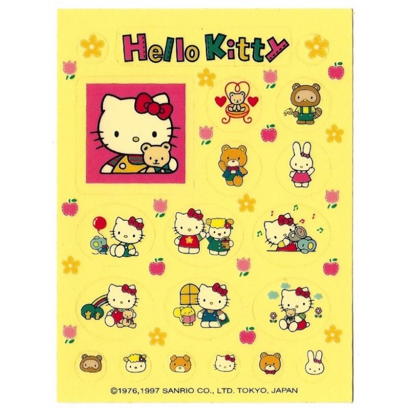 Ano 1997. Kit de ADESIVOS Hello Kitty CRS Sanrio