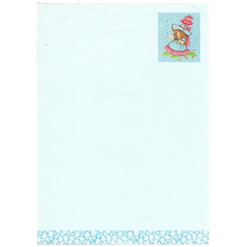 Papel de Carta Sombrinha Azul