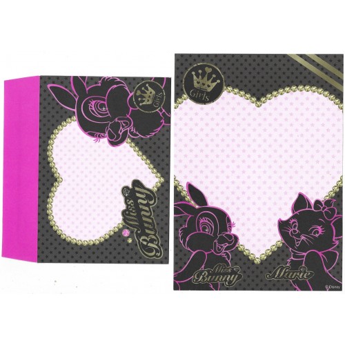 Kit 2 Conjuntos de Papel de Carta Disney Miss Bunny Girls