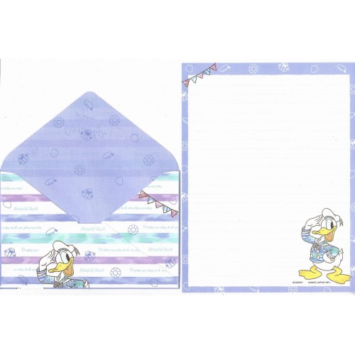Kit 2 Conjuntos de Papel de Carta Disney Donald & Daisy Duck KAMIO