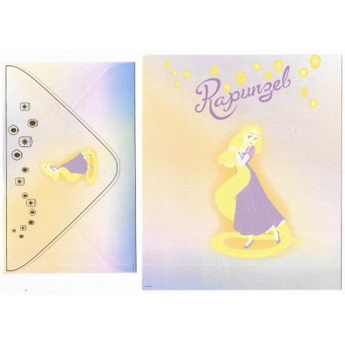 Conjunto de Papel de Carta Disney Rapunzel DOU