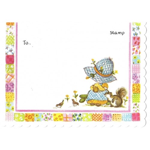 Postcard Antigo Importado Patchwork Pals CAZ