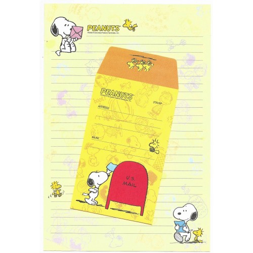 Conjunto de Papel de Carta Snoopy Peanuts US Mail