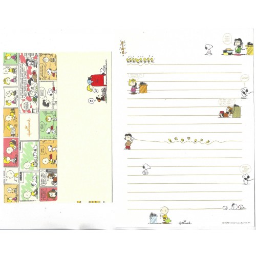 Kit 3 Conjuntos Papéis de Carta Snoopy Vintage Peanuts Hallmark Japan