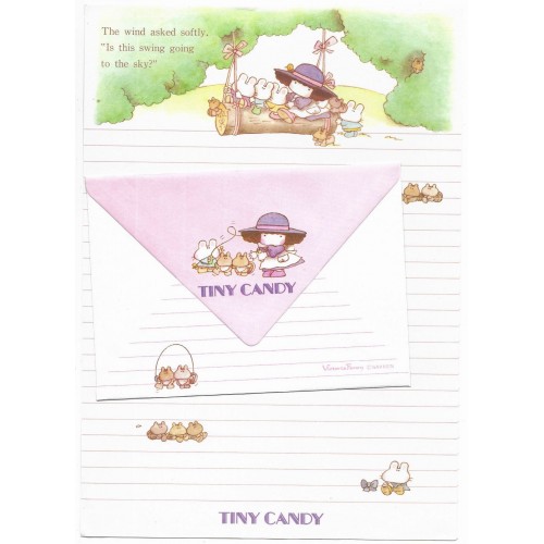 Conjunto de Papel de Carta Vintage Tiny Candy The Wind Gakken