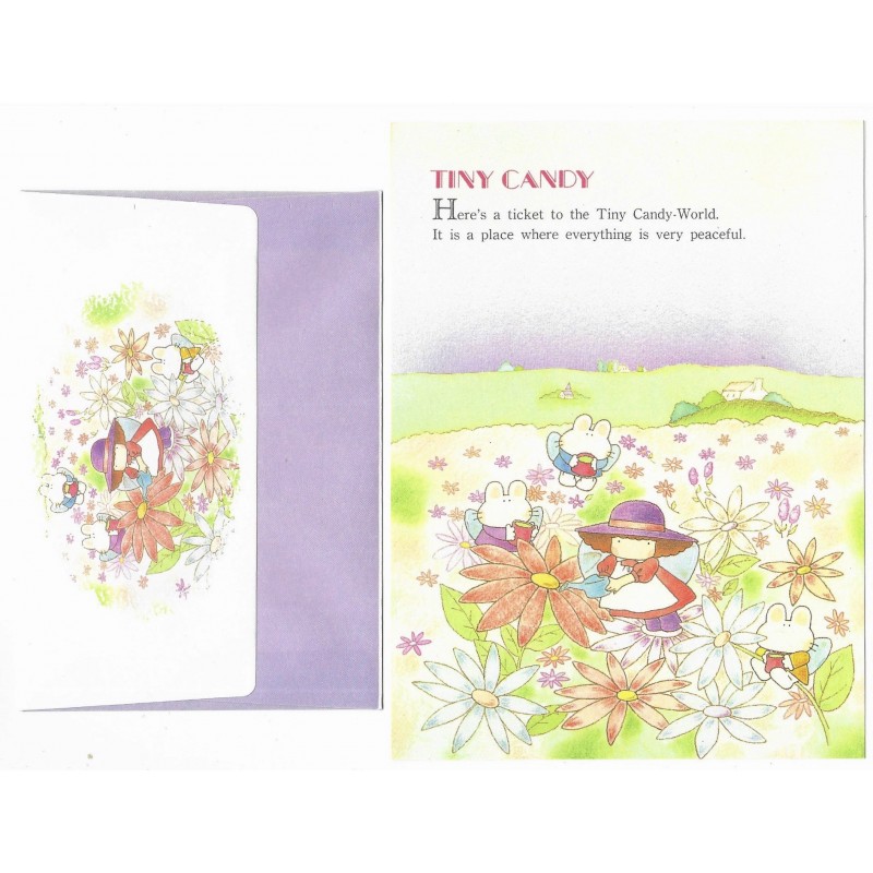 Conjunto de Papel de Carta Tiny Candy Flowers I Gakken