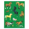 Cartela de Adesivos Horses Hallmark 1984