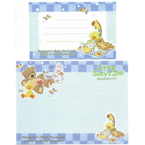 Kit 2 Conjuntos de Papel de Carta Little Suzy's Zoo
