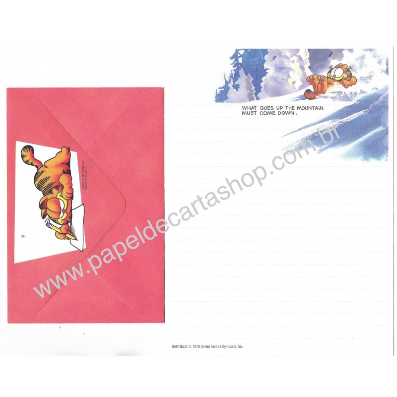 Conjunto de Papel de Carta Garfield Up the Mountain - Paws