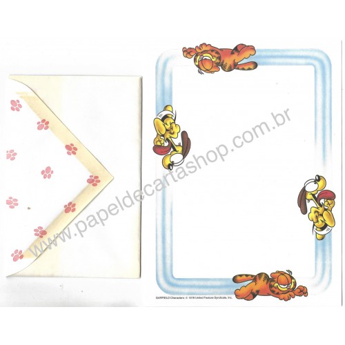 Conjunto de Papel de Carta Garfield Running - Paws