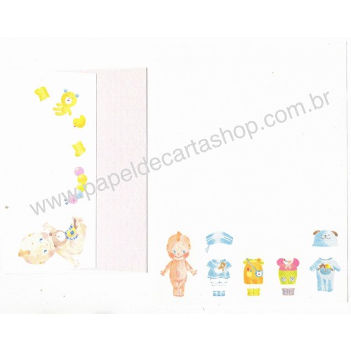 Conjunto de Papel de Carta Antigo Toy Box Japan