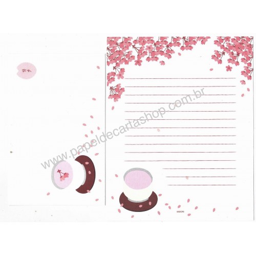 Conjunto de Papel de Carta SAKURA 2 Midori Japan