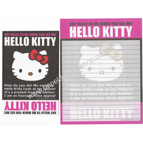 Ano 2004. Conjunto de Papel de Carta Hello Kitty Col 8 Sanrio